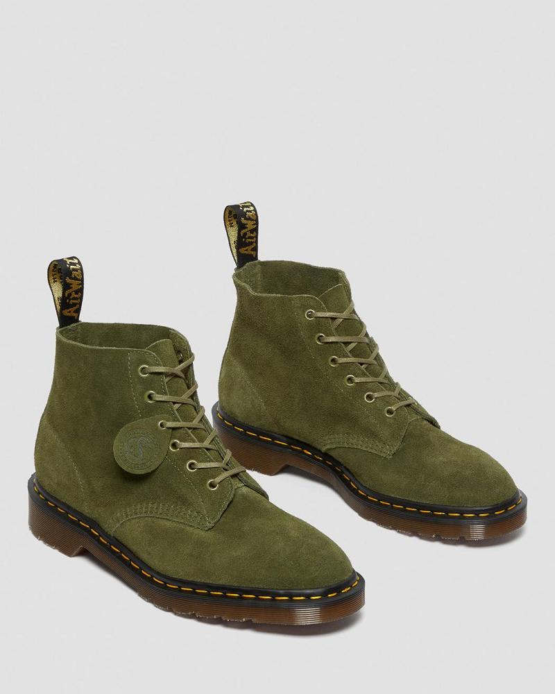 Botines Dr Martens 101 Made in England Gamuza Hombre Verdes | MX 390DFM